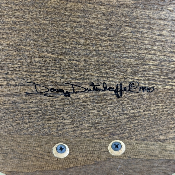 Ducks Unlimited Doug Dutenhoeffer Signed Wooden Hunting Sculpture Wood Vintage - Picture 10 of 10